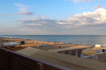 view of the beach in eilat resort in israel