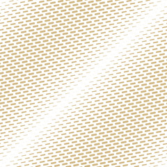 Golden vector geometric halftone seamless pattern with diagonal dash lines
