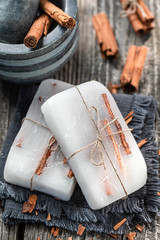Moisture cinnamon soap made of fresh ingredients