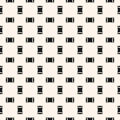 Simple vector abstract minimalist geometric black and white seamless pattern