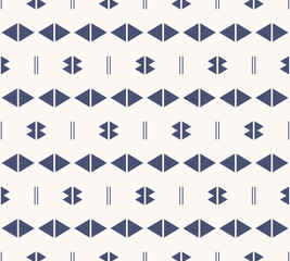 Vector geometric tribal seamless pattern. Vector abstract minimalist texture