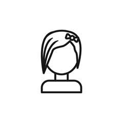 Emo girlline icon. Elements of life style illustration icons. Signs, symbols can be used for web, logo, mobile app, UI, UX