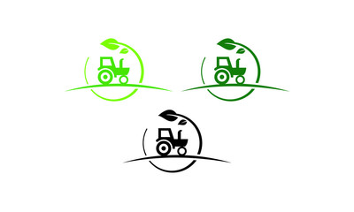 vector logo design for agriculture, agronomy, wheat farm, rural country farming field, natural harvest,  Harvest logo template, vector logo design illustration of tractor farm, cropland, soil farm, ba