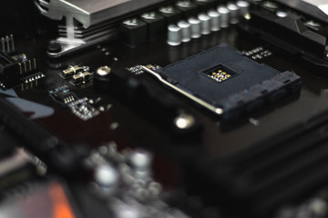 Fototapeta na wymiar close up of a motherboard