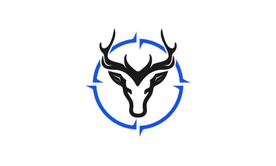 Deer Hunt logo designs vector, deer logo template vector. hunting club labels, hunting outdoor, Deer Hunter Logo, Hunting logo design template, Hunting club, Deer Hunt Logo template, Elegant Deer Head