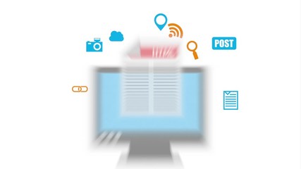 programming language with desktop animation