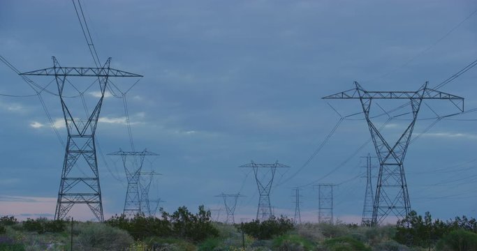 Power towers in Palm Springs, California