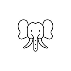 elephant line icon. Element of jungle for mobile concept and web apps illustrati