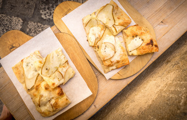  Foccacia seen from above. Italian food.