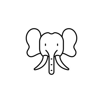 elephant line icon. Element of jungle for mobile concept and web apps illustrati