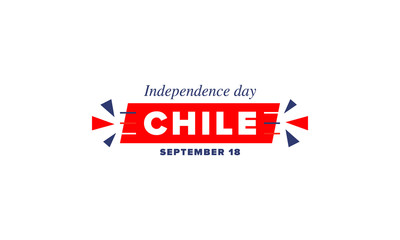 Chile Independence Day. Happy national holiday Fiestas Patrias. Freedom day. Celebrate annual in September 18. Chile flag. Patriotic chilean design. Poster, card, banner, template, background. Vector