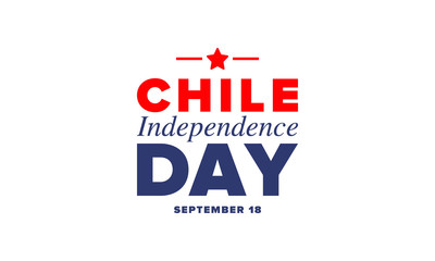 Chile Independence Day. Happy national holiday Fiestas Patrias. Freedom day. Celebrate annual in September 18. Chile flag. Patriotic chilean design. Poster, card, banner, template, background. Vector