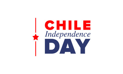 Chile Independence Day. Happy national holiday Fiestas Patrias. Freedom day. Celebrate annual in September 18. Chile flag. Patriotic chilean design. Poster, card, banner, template, background. Vector