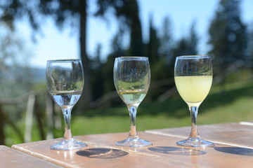 Three glasses of wine
