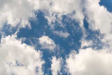 Sky with white clouds