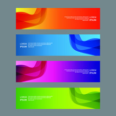 Naklejka premium Vector Abstract design banner web template