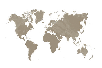 Fototapeta na wymiar brown map of the world