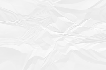 crumpled white paper background close up