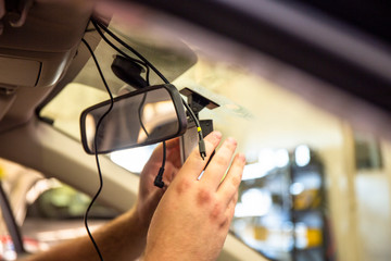 Install a dash cam in the car at the electrics