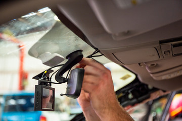 Install a dash cam in the car at the electrics