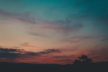 sunset in the sky