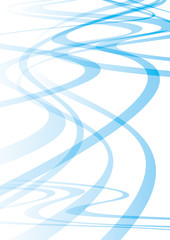 アブストラクト　波　線　青