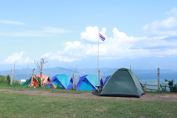 tent in forest