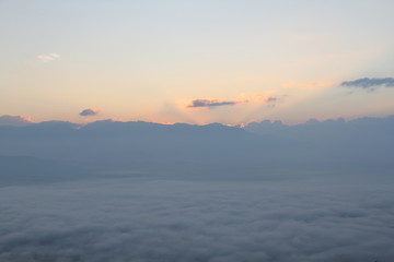sunset over sea