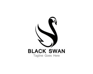 Swan logo Template vector illustration design