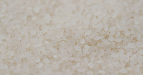 White japanese rice in stack