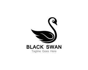 Swan logo Template vector illustration design