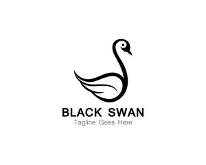 Swan logo Template vector illustration design