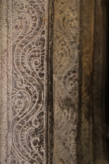 Stone carving Pillars in Hindu Temple