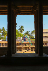 Beautiful Temple Pond in Thiruvanaikoil Temple