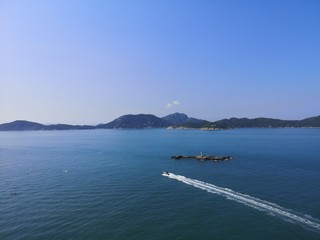 Overlook Lamma Island, Magazine Island and Lung Shan Pai from South Horizons, Apleichau, Hong Kong