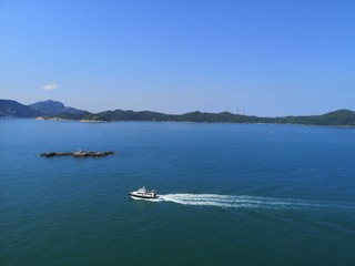 Overlook Lamma Island, Magazine Island and Lung Shan Pai from South Horizons, Apleichau, Hong Kong