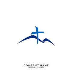 Fototapeta premium Church vector logo symbol graphic abstract template