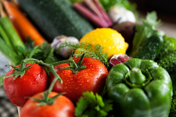 vegetables. harvest. different bright fresh vegetables. bright vegetables and greens on a white background.  vegetables on a white background.