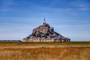 Exterior views of Mont St Michel in northern France