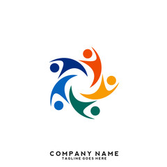 Creative people logo design template