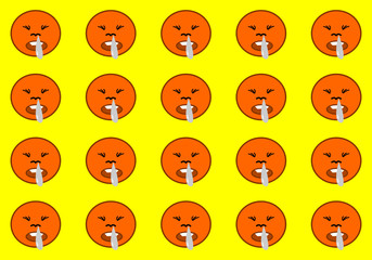 Naklejka premium seamless cry emoticons face