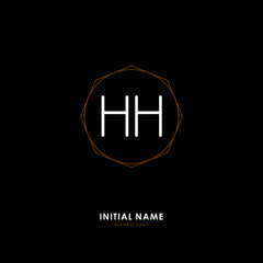 H HH Initial logo letter with minimalist concept. Vector with scandinavian style logo.