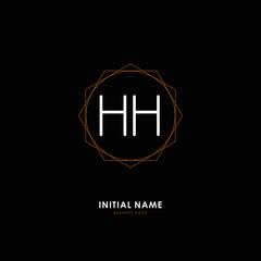 H HH Initial logo letter with minimalist concept. Vector with scandinavian style logo.