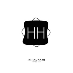 H HH Initial logo letter with minimalist concept. Vector with scandinavian style logo.