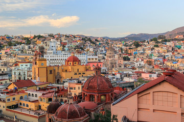 Fototapeta na wymiar Panoramic view oh Guanajuato Mexico