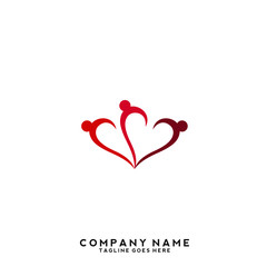 Creative people logo design template