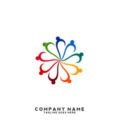 Creative people logo design template