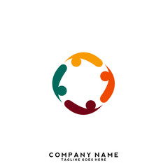 Creative people logo design template