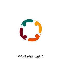 Creative people logo design template