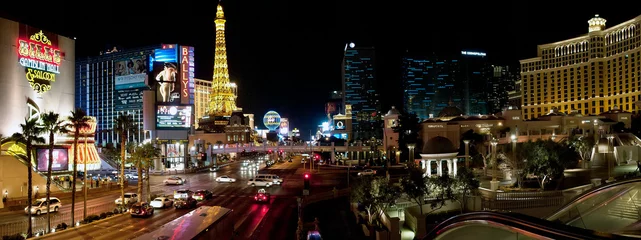 Crédence de cuisine en verre imprimé Las Vegas Boulevard de Las Vegas